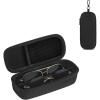 imageMkono Travel Sunglasses Organizer Glasses Case Multiple Pairs with Adjustable Slots Eyeglasses Case Storage Box for Men 2 Slots BlackBlack