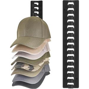 imageMkono Hat Organizer for Baseball Caps 1 Pack Hat Rack for Wall Hold Up to 15 Hats Hat Holder On Wall Ball caps Storage Organizer Display for Door Closet Entryroom Laundry Cap Organization