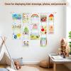 imageMkono Art Display for Kids Artwork 59quot L Hanging Rope Boho Wall Decor with 34 Clips Kids Art Collage Pictures Holder Wall Hanging Decoration for Room Bedroom Playroom Classroom BrownLight Brown