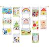 imageMkono Art Display for Kids Artwork 59quot L Hanging Rope Boho Wall Decor with 34 Clips Kids Art Collage Pictures Holder Wall Hanging Decoration for Room Bedroom Playroom Classroom BrownLight Brown