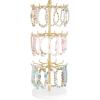 imageMkono Bracelet Holder Gold Metal Rotating Bracelet Display Stand 3 Tier Jewelry Tower rack with 36 Hooks and Wood Base Modern Adjustable Storage Organizer Tree for Selling KeyChain Bangle Accessories