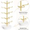 imageMkono 360 Rotating Sunglasses Organizer Metal Eyeglass Holder Stand Sunglass Storage Display Eyeglasses Rack for up to 10 Pairs of Eyewear Glasses for Table Dresser Desk Countertop Bedroom GoldGold