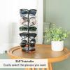 imageMkono 360 Rotating Sunglasses Organizer Metal Eyeglass Holder Stand Sunglass Storage Display Eyeglasses Rack for up to 10 Pairs of Eyewear Glasses for Table Dresser Desk Countertop Bedroom GoldBlack