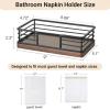 imageMkono Guest Towel Holder Tray for Bathroom Napkins Holder for Table Wooden Rectangle Disposable Hand Towel Basket for Kitchen Counter Dining Room Vanity Coffee Bar Party