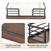 imageMkono Guest Towel Holder Tray for Bathroom Napkins Holder for Table Wooden Rectangle Disposable Hand Towel Basket for Kitchen Counter Dining Room Vanity Coffee Bar Party