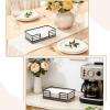 imageMkono Guest Towel Holder Tray for Bathroom Napkins Holder for Table Wooden Rectangle Disposable Hand Towel Basket for Kitchen Counter Dining Room Vanity Coffee Bar Party
