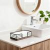 imageMkono Guest Towel Holder Tray for Bathroom Napkins Holder for Table Wooden Rectangle Disposable Hand Towel Basket for Kitchen Counter Dining Room Vanity Coffee Bar Party