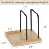 imageMkono Napkin Holder for Table Farmhouse Black Wooden Napkin Dispenser Rustic Paper Napkin Storage for Kitchen Dining Room Coffee Bar Salt and Pepper Shakers not Included Whitenature