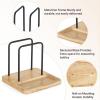 imageMkono Napkin Holder for Table Farmhouse Black Wooden Napkin Dispenser Rustic Paper Napkin Storage for Kitchen Dining Room Coffee Bar Salt and Pepper Shakers not Included Whitenature