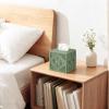 imageMkono Tissue Box Cover Macrame Square OpenBottom Tissue Box Holder Boho Decor Tissue Organizer Bohemian Handmade Woven Tissue Cube Box for Bathroom Bedroom Dresser Living Room Office Dorm GreenGreen