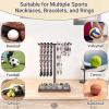 imageMkono Wooden Baseball Drip Necklace Organizer Holder Championship Ring Display Holder Softball Ring Holder Baseball Gifts for Boy Team Player Men Home Bedroom Decor
