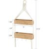 imageMkono Macrame Hanging Shelf for Bedside Shelf Organizer with Hooks Boho Wall Decor Cute Wood Floating Shelves for Girls Bedroom Dorm Nursery Wall Storage for Phone Remote Earphone Accessories