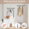 imageMkono Hat Rack for Wall Hat Organizer for Baseball Caps Hanger with 20 Hooks Modern Metal Hat Holder WallMounted Ball Caps Display for Closet Door Bedroom Entryroom Laundry Set of 2