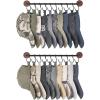 imageMkono Hat Rack for Wall Hat Organizer for Baseball Caps Hanger with 20 Hooks Modern Metal Hat Holder WallMounted Ball Caps Display for Closet Door Bedroom Entryroom Laundry Set of 2