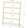 imageMkono 4Tier Earring Holder Organizer Stands Gold Metal Jewelry Display Rack for Hanging 74 Pairs of Earrings and Ear Studs Gifts for Women and Girls