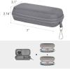 imageMkono Double Eyeglasses Case EVA Hard Shell Travel Sunglass Organizer with Zipper Closure Multiple Glasses Case for TravelGrey