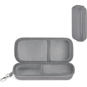 imageMkono Double Eyeglasses Case EVA Hard Shell Travel Sunglass Organizer with Zipper Closure Multiple Glasses Case for TravelGrey