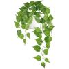 imageMkono Fake Hanging Plants with Ceramic Pot 25quot Realistic Artificial Plants for Home Decor Indoor Faux Green Leaf Plant with Modern White Planter for Desk Shelf Bathroom Decoration Pothos