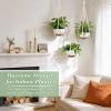 image:imageMkono Set of 310 Inch Hanging Planters for Indoor Plants with Self Watering Outdoor Hanging Plant Pot with Macrame Plant Hangers 2 Kinds Hanging Basket for Garden Home Ceiling Window Decor