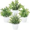 image:imageMkono 4 Packs Fake Plants Mini Artificial Greenery Potted Plants Faux Eucalyptus for Spring Decor Home Indoor Office Table Shelf Room Bathroom Farmhouse Decor