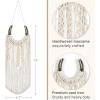 image:imageMkono Macrame Equestrian Wall Hanging Boho Wall Decor Small Horseshoe Macrame Woven Wall Art Decoration Horse Lover Gifts Tapestry for Home Bedroom Living Room Ivory