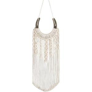 image:imageMkono Macrame Equestrian Wall Hanging Boho Wall Decor Small Horseshoe Macrame Woven Wall Art Decoration Horse Lover Gifts Tapestry for Home Bedroom Living Room Ivory