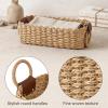 image:imageMkono Small Woven Basket for Organizing 2 Pack Paper Rope Baskets Decorative Storage Bins with Handle Cute Wicker Countertop Container Organizer for Shelves Living Room Bedroom Home Decor