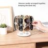 image:imageMkono 360 Rotating Sunglasses Organizer Eyeglasses Holder Stand Metal Frame with Wood Base Tray Storage Display Rack for up to 12 Pairs of Eyewear for Table Dresser Desk Bedroom