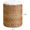 image:imageMkono Glasses Holder for Nightstand Rattan Protective Glasses Stand for Glass Eyeglass Organizer Holder for Desk TableBrown