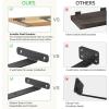image:imageMkono 4 Pack Shelf Brackets Black Heavy Duty Metal Hidden L Bracket for Shelves Support Minimalistic Floating Shelf Bracket 4 Inch Rustic Industrial Wall Shelf Brackets4 Inch
