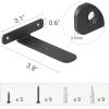 image:imageMkono 4 Pack Shelf Brackets Black Heavy Duty Metal Hidden L Bracket for Shelves Support Minimalistic Floating Shelf Bracket 4 Inch Rustic Industrial Wall Shelf Brackets4 Inch