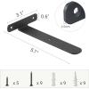 image:imageMkono 4 Pack Shelf Brackets Black Heavy Duty Metal Hidden L Bracket for Shelves Support Minimalistic Floating Shelf Bracket 4 Inch Rustic Industrial Wall Shelf Brackets6 Inch