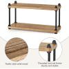 image:imageMkono Coffee Station Organizer Wooden Mug Holder for Countertop Cup and Mug Shelf for Coffee Bar Accessories Rustic Matcha Stand 2 Tier Storage and Display Rack for Tea Cups Kitchen OfficeWood