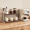 image:imageMkono Coffee Station Organizer Wooden Mug Holder for Countertop Cup and Mug Shelf for Coffee Bar Accessories Rustic Matcha Stand 2 Tier Storage and Display Rack for Tea Cups Kitchen OfficeBrown