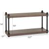 image:imageMkono Coffee Station Organizer Wooden Mug Holder for Countertop Cup and Mug Shelf for Coffee Bar Accessories Rustic Matcha Stand 2 Tier Storage and Display Rack for Tea Cups Kitchen OfficeBrown