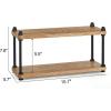image:imageMkono Coffee Station Organizer Wooden Mug Holder for Countertop Cup and Mug Shelf for Coffee Bar Accessories Rustic Matcha Stand 2 Tier Storage and Display Rack for Tea Cups Kitchen OfficeWood