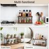 image:imageMkono Coffee Station Organizer Wooden Mug Holder for Countertop Cup and Mug Shelf for Coffee Bar Accessories Rustic Matcha Stand 2 Tier Storage and Display Rack for Tea Cups Kitchen OfficeBrown
