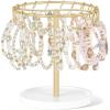 image:imageMkono Bracelet Holder Gold Bracelet Display Stand with Tray Metal Jewelry Organizer with 40 hooks Modern Storage Rack for KeyChain Accessories Selling Bedroom Decor Dressing Table