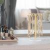 image:imageMkono Necklace Holder Metal Jewelry Display Stand Necklace Organizer with 22 Hooks for Storage and Hanging Bracelet Keychain Home Room Decor for WomenWhiteGold