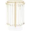 image:imageMkono Necklace Holder Metal Jewelry Display Stand Necklace Organizer with 22 Hooks for Storage and Hanging Bracelet Keychain Home Room Decor for WomenWhiteGold