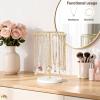 image:imageMkono Necklace Holder Metal Jewelry Display Stand Necklace Organizer with 22 Hooks for Storage and Hanging Bracelet Keychain Home Room Decor for WomenWhiteGold