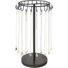 image:imageMkono Necklace Holder Metal Jewelry Display Stand Necklace Organizer with 22 Hooks for Storage and Hanging Bracelet Keychain Home Room Decor for WomenWhiteBlack