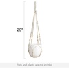image:imageMkono Macrame Plant Hanger Indoor Hanging Planter Basket with Wood Beads Decorative Flower Pot Holder No Tassels for Indoor Outdoor Boho Home Decor 29 Inch POTS NOT Included 1 IvoryIvory