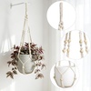 image:imageMkono Macrame Plant Hanger Indoor Hanging Planter Basket with Wood Beads Decorative Flower Pot Holder No Tassels for Indoor Outdoor Boho Home Decor 29 Inch POTS NOT Included 1 IvoryIvory