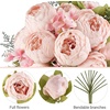image:imageMkono Peonies Artificial Flowers 2 Packs 13 Stems Faux Peony Flowers Real Touch Fake Silk Bouquet for Arrangements Dining Table Centerpieces for Kitchen Bridal Wedding Party 2 Mixed WhiteSpring Light Pink
