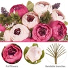 image:imageMkono Peonies Artificial Flowers 2 Packs 13 Stems Faux Peony Flowers Real Touch Fake Silk Bouquet for Arrangements Dining Table Centerpieces for Kitchen Bridal Wedding Party 2 Mixed WhiteDark Pink
