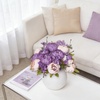 image:imageMkono Peonies Artificial Flowers 2 Packs 13 Stems Faux Peony Flowers Real Touch Fake Silk Bouquet for Arrangements Dining Table Centerpieces for Kitchen Bridal Wedding Party 2 Mixed WhitePurple