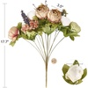 image:imageMkono Peonies Artificial Flowers 2 Packs 13 Stems Faux Peony Flowers Real Touch Fake Silk Bouquet for Arrangements Dining Table Centerpieces for Kitchen Bridal Wedding Party 2 Mixed WhiteMixed White