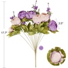 image:imageMkono Peonies Artificial Flowers 2 Packs 13 Stems Faux Peony Flowers Real Touch Fake Silk Bouquet for Arrangements Dining Table Centerpieces for Kitchen Bridal Wedding Party 2 Mixed WhitePurple