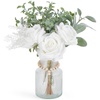 image:imageMkono Fake Flowers in Vase Artificial Flowers Centerpieces Coffee Table Decor Faux Flowers Arrangement for Home Decor Indoor Floral Bouquet for Bathroom Dining Kitchen